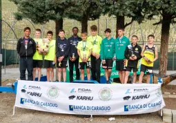 Il podio Ragazzi della Corsa in montagna